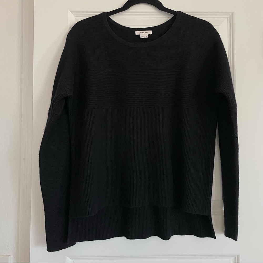 Helmut Lang Black Knit Wool Blend Sweater small